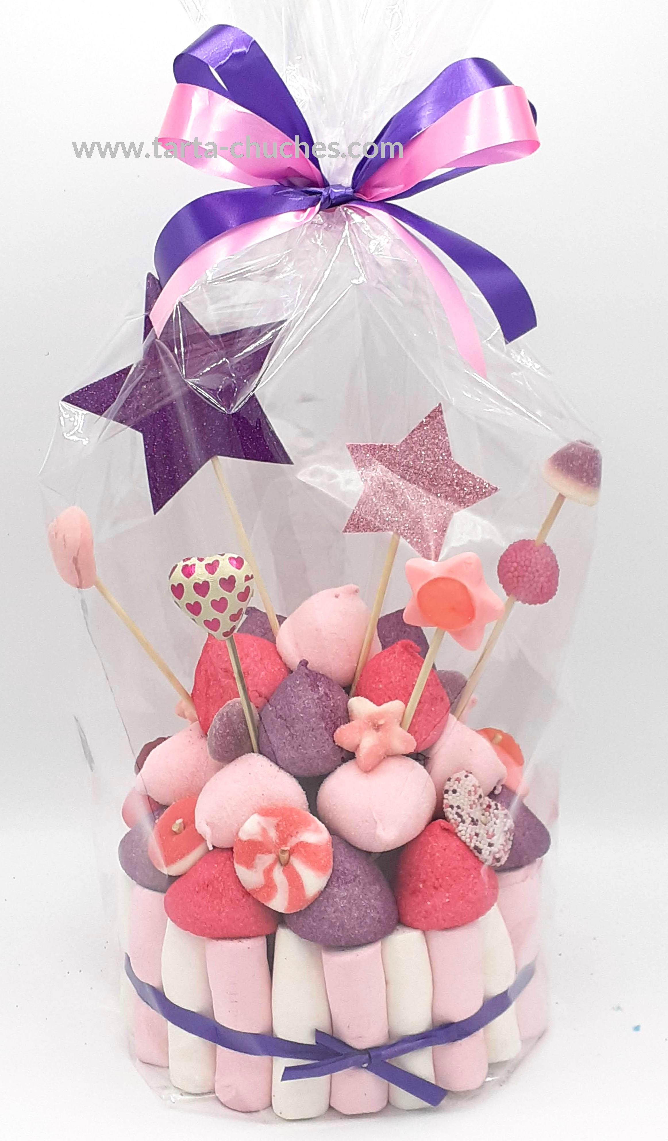 TARTA CHUCHES PEQUEÑA ESTRELLAS ROSA (copia)