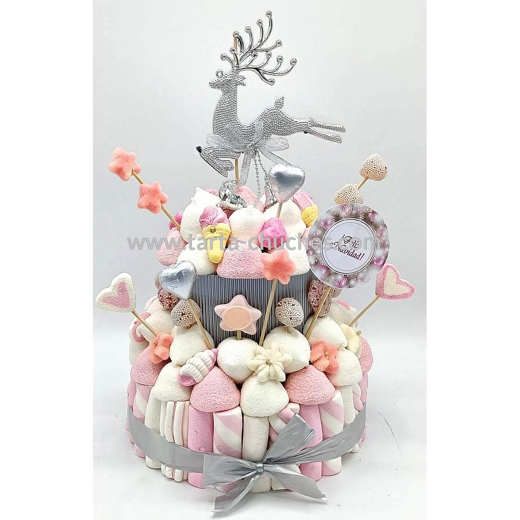 Tarta Chuches Mediana Navidad Reno Plata