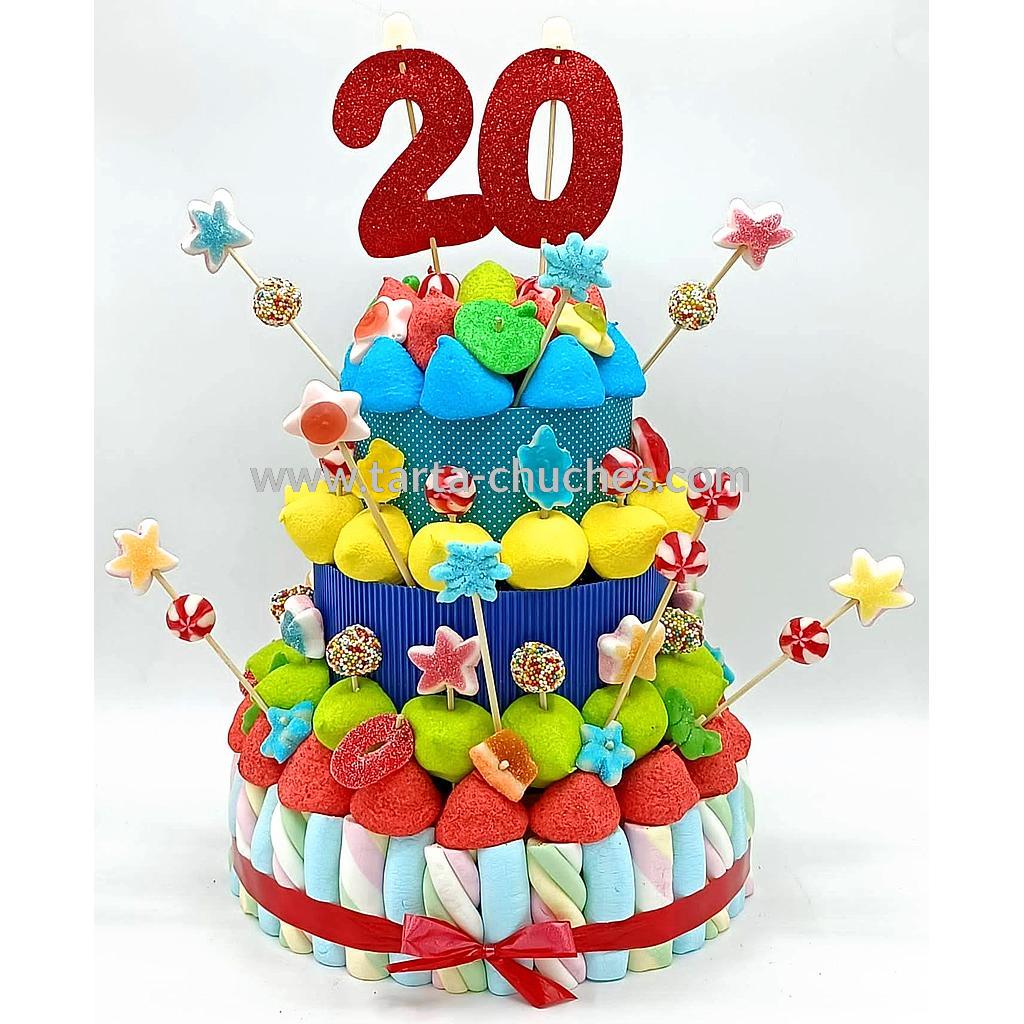 Tarta Chuches Grande Multicolor 20 a 29 años (Abrir para seleccionar año)