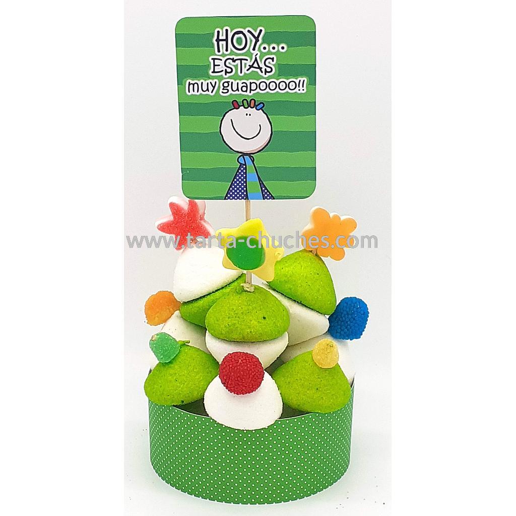 Tarta Chuches Mini Alta "Hoy... estas muy guapo" Verde-Verde
