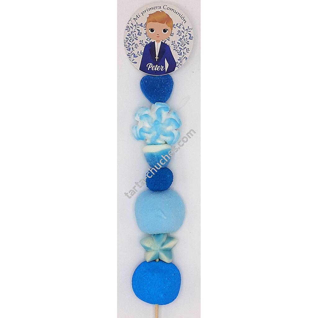 Brocheta Chuches Comunion Niño Rubio Hojas