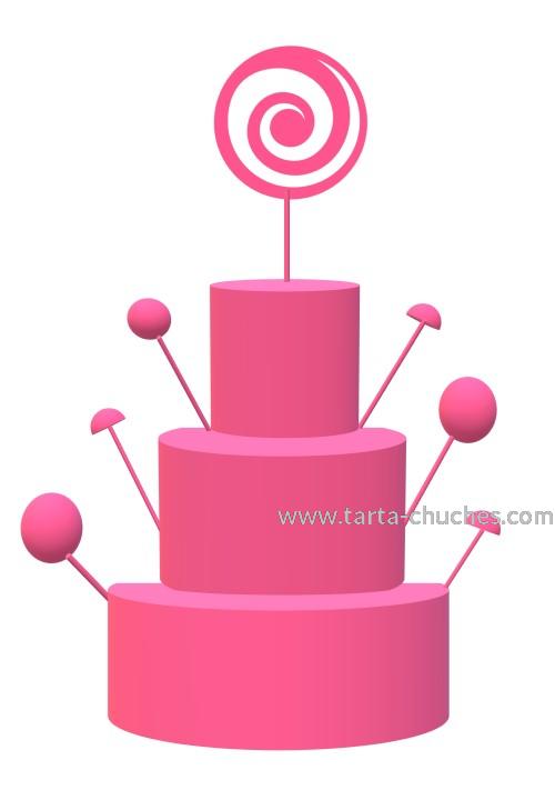 Tarta Chuches Grande Boda LGTB mujer-mujer Rojo-Dorado