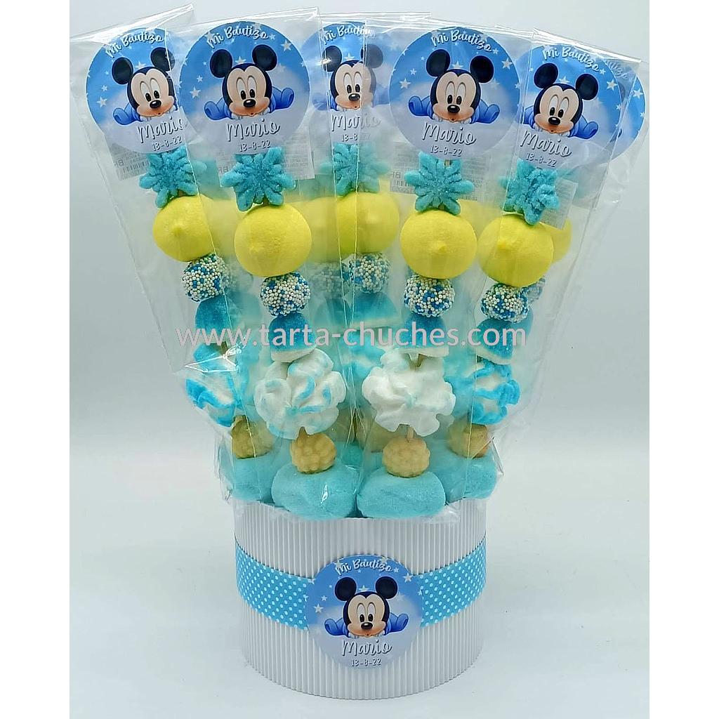 Cubo 12 Brochetas Chuches Mickey Bebe