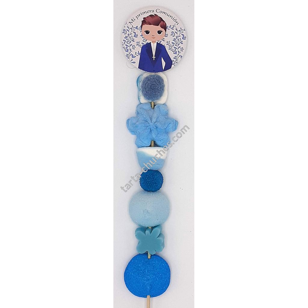 Brocheta Chuches Comunion Niño Hojas