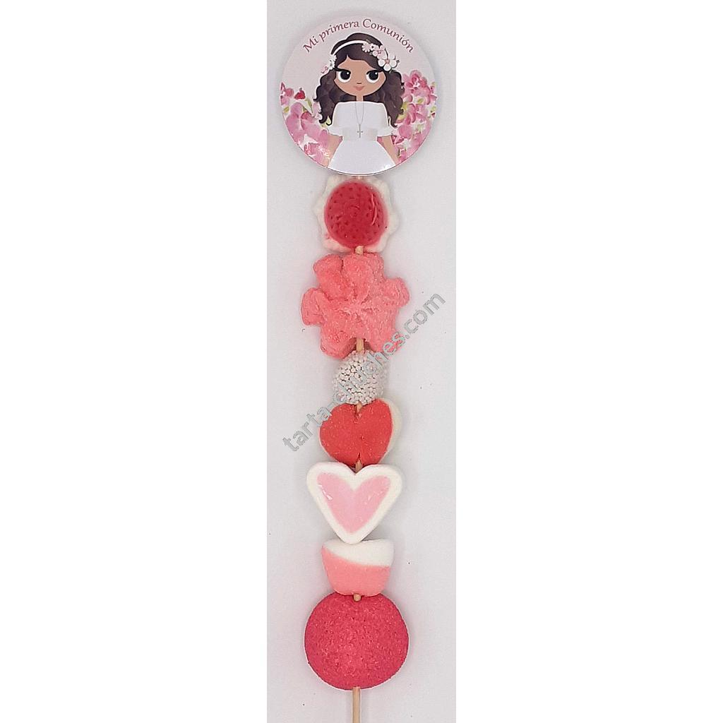 Brocheta Chuches Comunion Niña Flores
