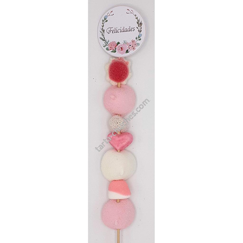 Brocheta Chuches "Felicidades" Rosa-Verde-Azul