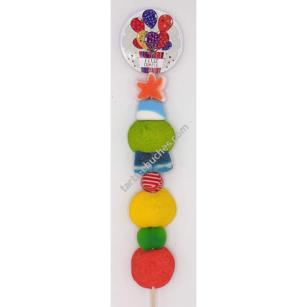 Brocheta Chuches "Feliz cumple" Globos-Cesta